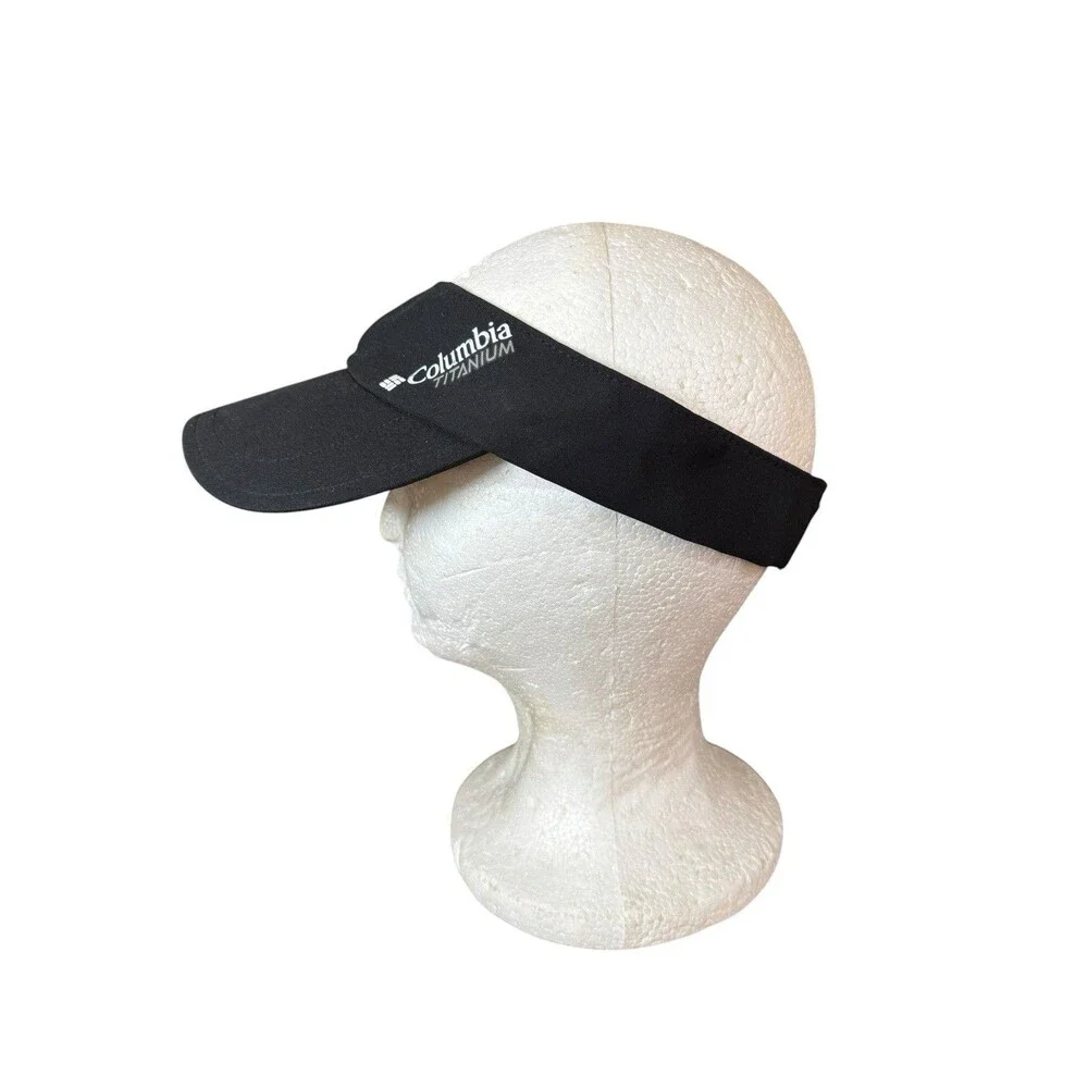 Columbia Titanium Visor Cap Adjustable Strapback Light Black Golf Sports Hat
